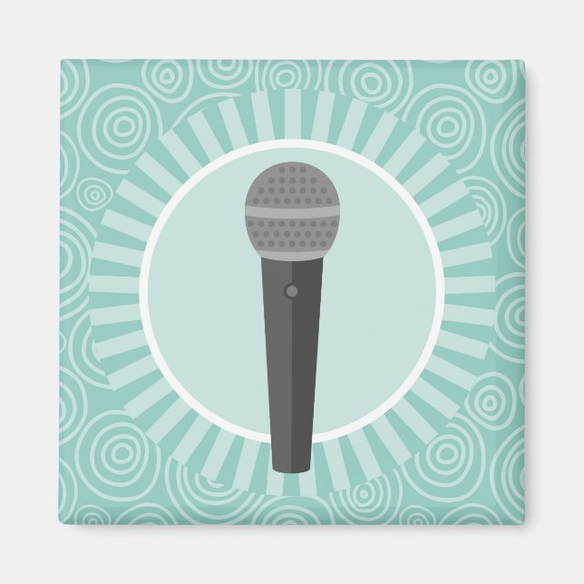 Singer Fun Turquoise Swirl Singer Magnet (Front)