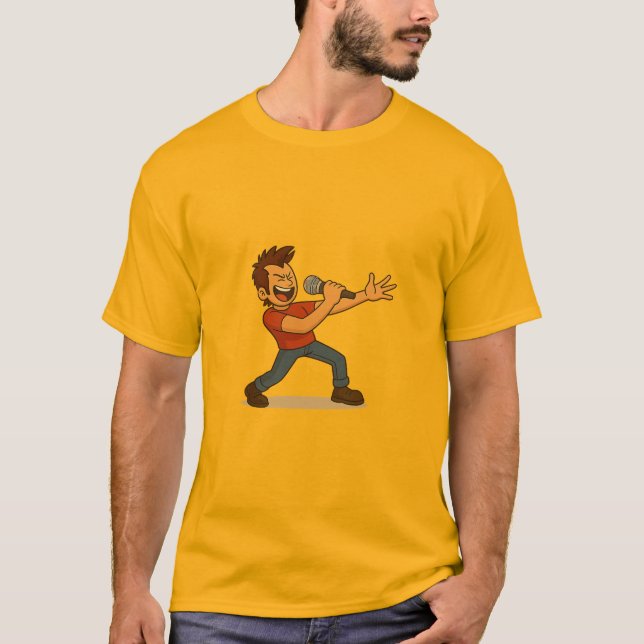 Singer getting into it T-Shirt (Front)