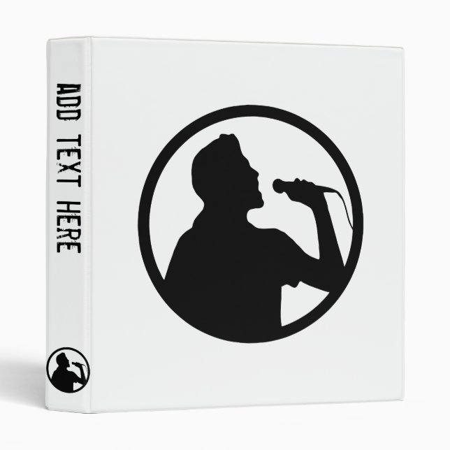 Singer Icon - Karaoke Logo Binder (Front/Spine)