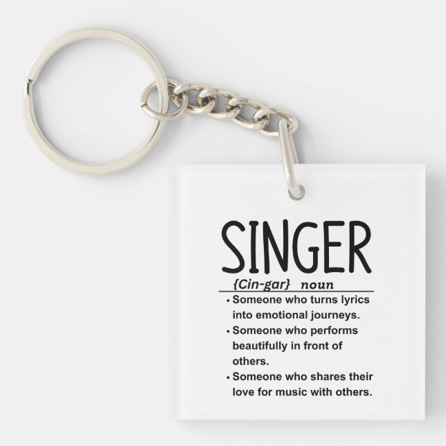 Singer Keychain (Front)