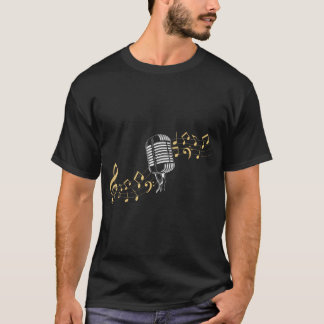 Singer Microphone Musical Notes Karaoke lover T-Shirt