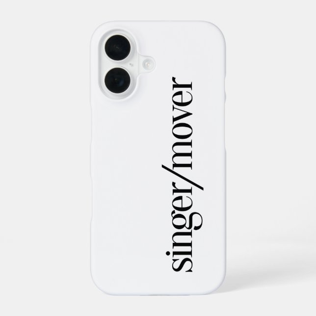 Singer/Mover iPhone 16 Case (Back)
