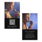 Singer Musician Modern Black QR Code