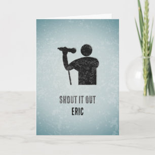 Singer / Speaker at Mic - Custom Occasion for Man Card