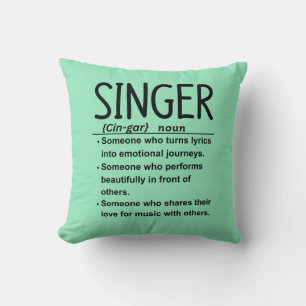 Singer Throw Pillow