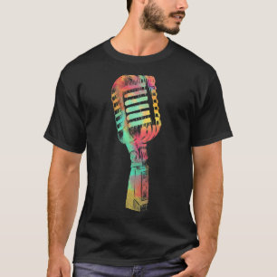 Singer Vocalist Men Women Colourful Studio Microp T-Shirt