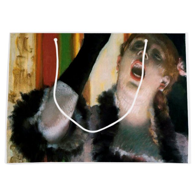 Singer with a Glove, Edgar Degas Large Gift Bag (Front)