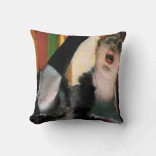 Singer with a Glove, Edgar Degas Throw Pillow