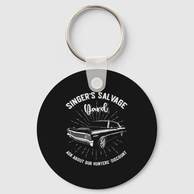 Singers Salvage Yard Hunters Funny Spn  Keychain (Front)