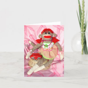 Singes de chaussette pour la carte d'Hawaï Cathy