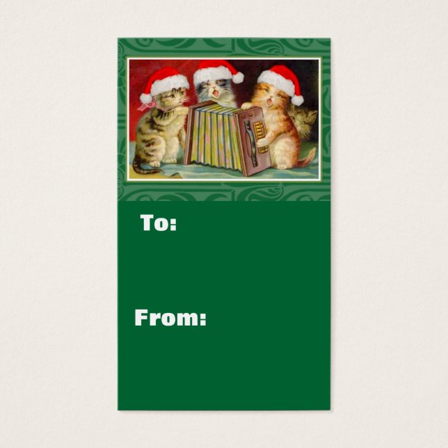 Singin Cats Christmas Gift Tags (Front)