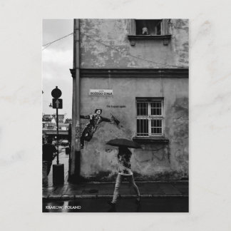 Singin' in the Rain Postcard, with City Text Postcard