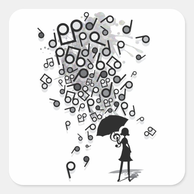 Singin' in the Rain Square Sticker (Front)