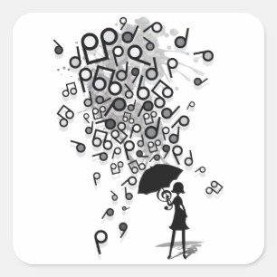 Singin' in the Rain Square Sticker