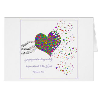 Singing and making melody Parakaleo note card