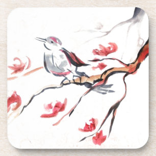 Singing Bird Background Coaster