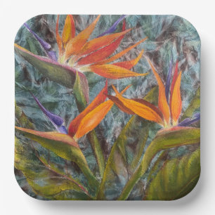 Singing Bird of Paradise Paper Plate