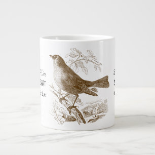 Singing Bird on Branch Keep Hope in Your Heart Large Coffee Mug