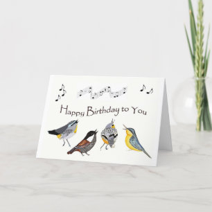 SINGING BIRDS "JUST FOR YOUR BIRTHDAY" HOLIDAY CARD