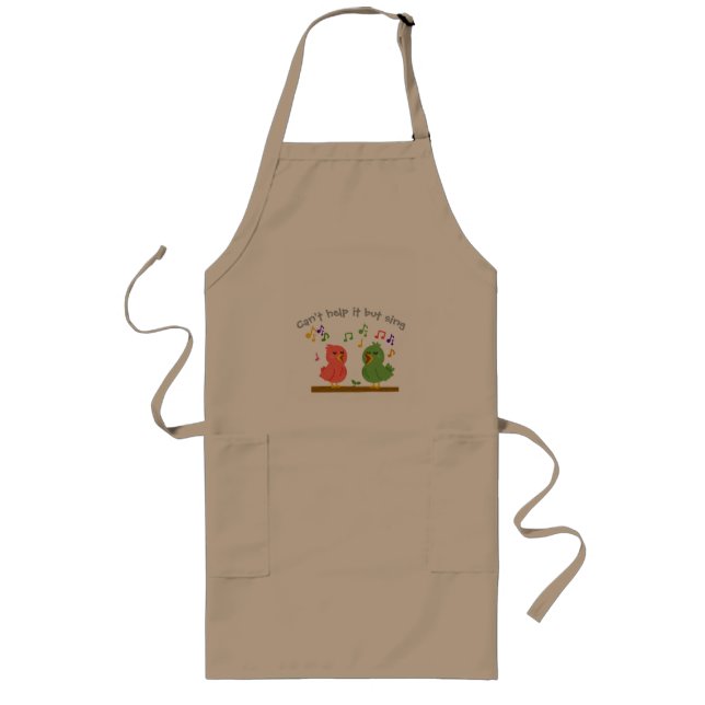 Singing birds long apron (Front)