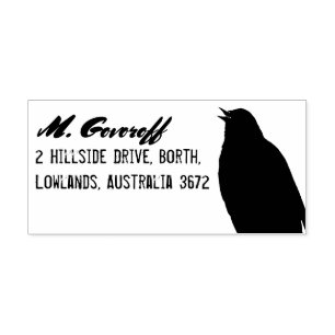 Singing Blackbird Return Address Stamp