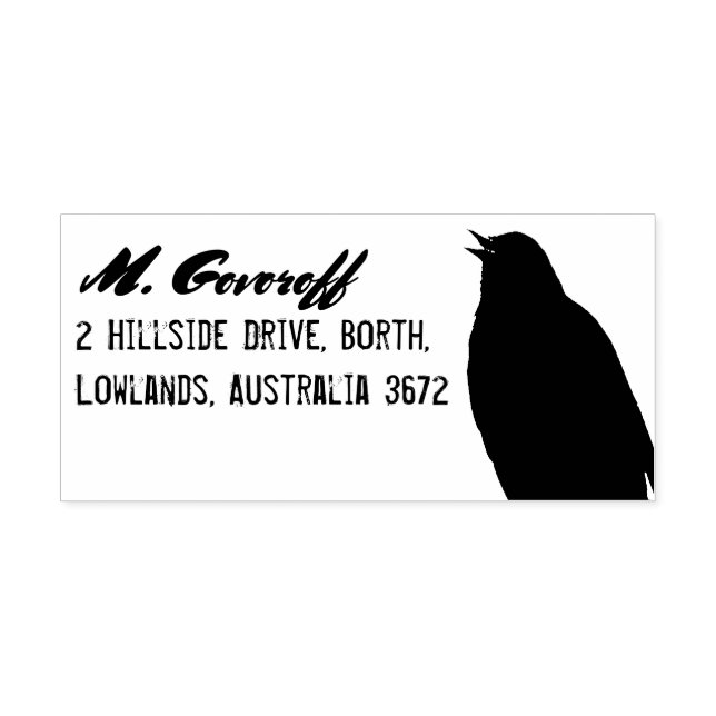 Singing Blackbird Return Address Stamp (Imprint)