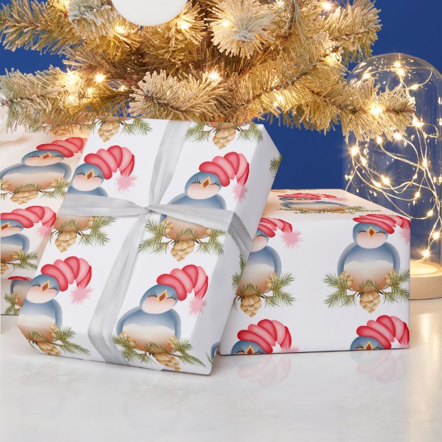 Singing Blue Bird Wrapping Paper (Holidays)