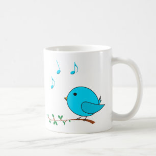 singing blue birdie coffee mug