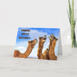 SINGING CAMELS SING **HAPPY BIRTHDAY** CARD