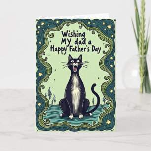 Singing Cat Fathers Day Card