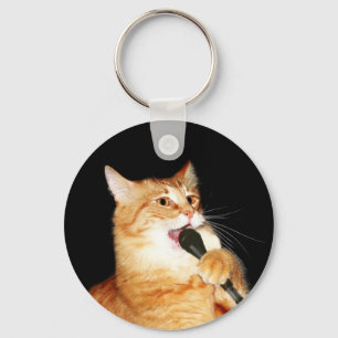 Singing cat keychain
