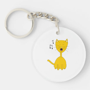 Singing Cat. Keychain