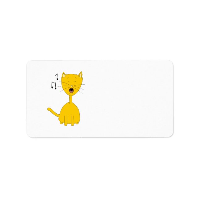 Singing Cat. Label (Front)