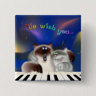 Singing Cats Button