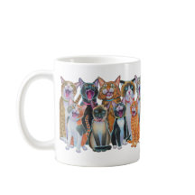 Singing Cats, Caroling Cats Wrap around Mug