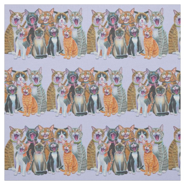 Singing Cats Fabric (Swatch)