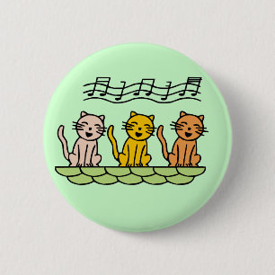 Singing Cats Tshirts and Gifts 2 Inch Round Button