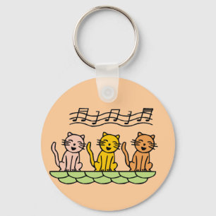Singing Cats Tshirts and Gifts Keychain