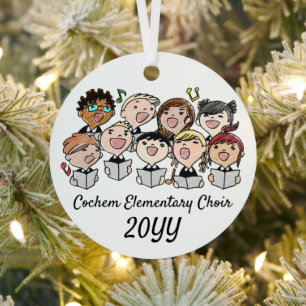 Singing Children School Church Choir Music Teacher Metal Ornament