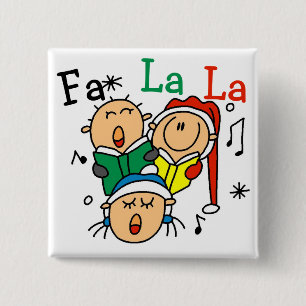 Singing Christmas Carols Tshirts and Gifts 2 Inch Square Button