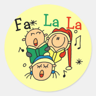 Singing Christmas Carols Tshirts and Gifts Classic Round Sticker
