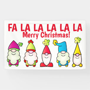 Singing Christmas Elves Banner