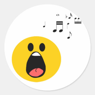 Singing Classic Round Sticker
