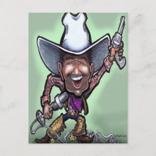 Singing Cowboy Postcard