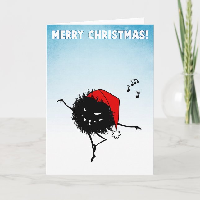 Singing Dancing Evil Christmas Bug Holiday Card (Front)