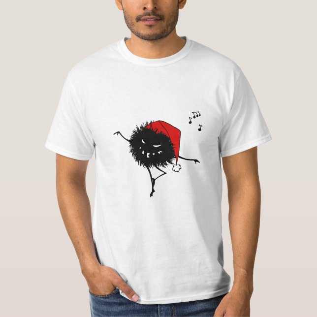 Singing Dancing Evil Christmas Bug T-Shirt (Front)