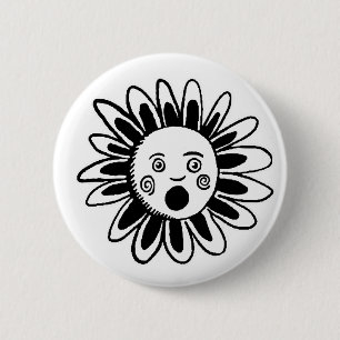 Singing Flower 2 Inch Round Button