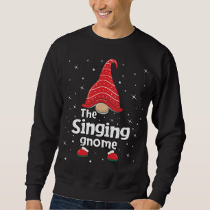 Singing Gnome Family Matching Christmas Funny Paja Sweatshirt