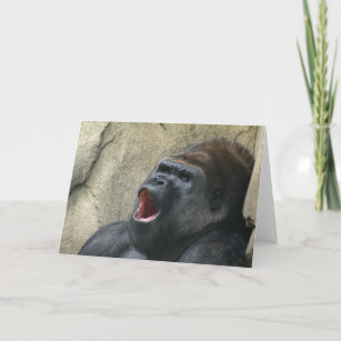 Singing gorilla greeting card