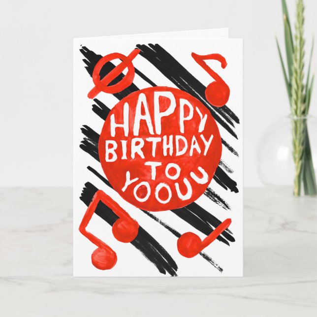 Singing Happy Birthday to Yoouu Card (Front)